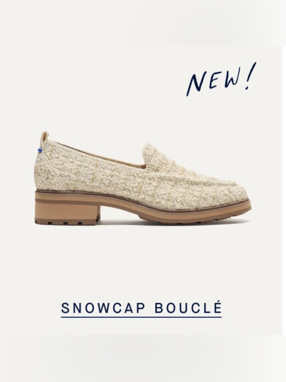Rothy’s‎ The Lug Loafer Boucle Cream Beige Size 9.5 Preppy - Picture 7 of 8